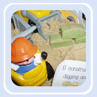 5 construction vehicles on a builder's site number rhyme - counting song