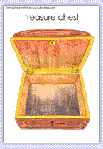 Open lid treasure chest - math preschool activity printable