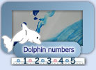 Dolphin paint and numbers activity