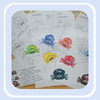 5 hairy spiders number counting rhyme