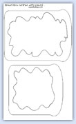 Bread slices - 2 sizes with central spread line provided.