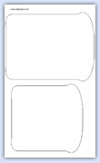 Plain bread slices outlines