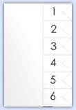 Numbered sandcastle flags - 1 to 6
