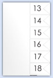 Numbered sandcastle flags - 13 to 18