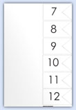 Numbered sandcastle flags - 7 to 12