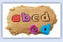 sand and dough letter moulds