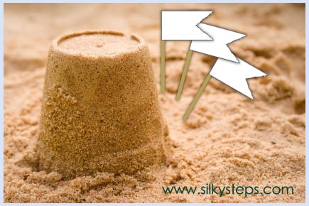 Sandcastle flags activity - preschool drawing