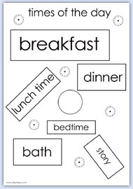 Suggested times of the day for prompting discussion