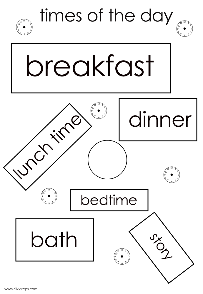 Times of the day poster discussion sheet