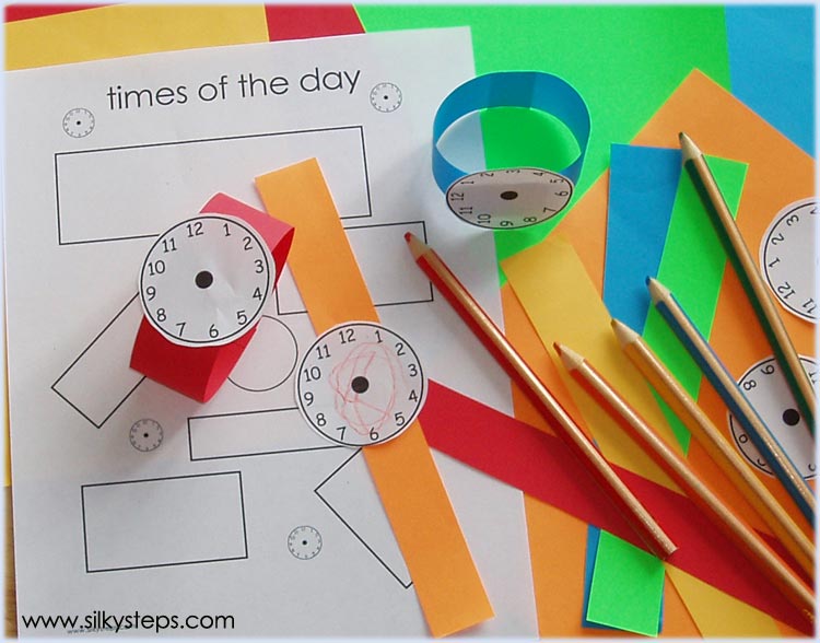 Wrist watch activity to explore the concept of time
