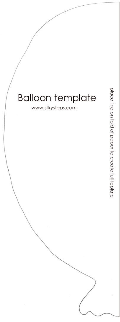 Balloon outline template - birthday bear printables