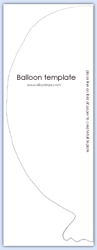 Balloon outline template - place to fold
