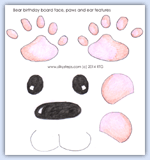 Colour features for bear head, face and body