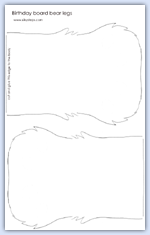 Bear leg template outlines