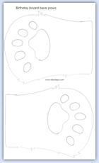 Bear paws - outline templates