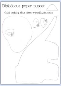 Printable dinosaur paper craft activity