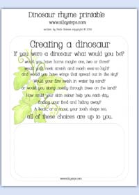 Preschool dinosaur rhyme