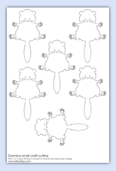 Set of smaller hazel dormouse images