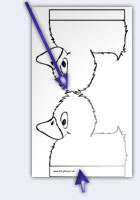 Duck outline template - water tray and junkmodelling races