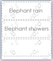 Elephant sign - shower, rain, blank