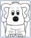 Elephant shower template outlines