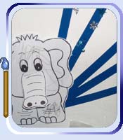 Elephant showers a sticky tape adhesive preschool nursery craft activity
