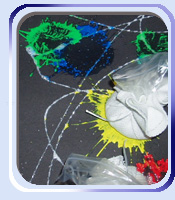 Firework splat art - paint activity