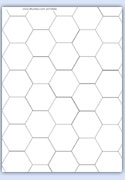 Large honeycomb beehive outline template