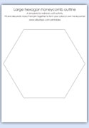 Single beehive honeycomb hexagon outline for crafting activities
