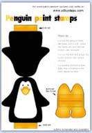 the full colour penguin paint stamer templates