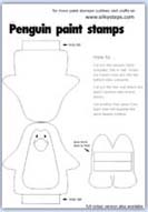 print the outline template penguins