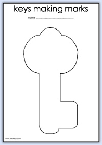 Key outline painting activity sheet