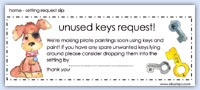 Parent partnership - key request slip