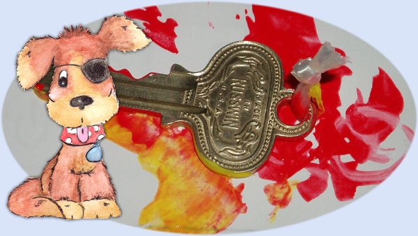 Pirate dog key painting activity for preschool learning