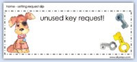 Parent partnership - blank key request slip