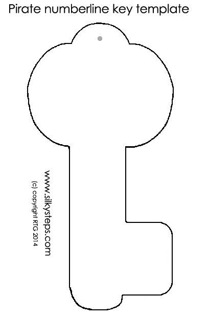 Pirate key outline template