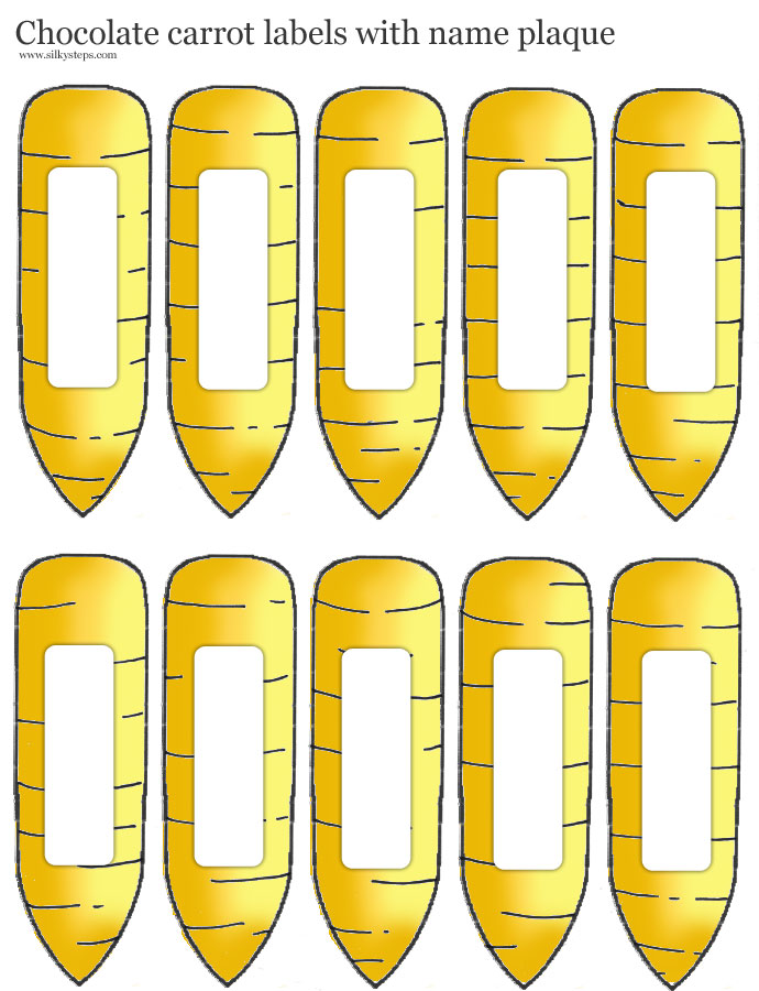 Colour carrot label templates