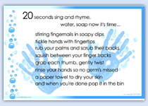 Second handwashing rhyme poster