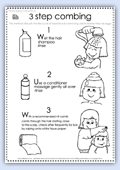 Print a 3 step combing method poster