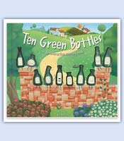 Sing 10 green bottles standing on a wall storybook