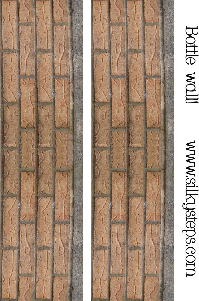 Brick wall picture for bottles rhyme - role play printable