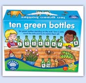 10 green bottle wall preschool game play