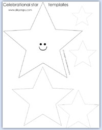 star templates for celebrating game participation