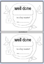 Key master certificate printable