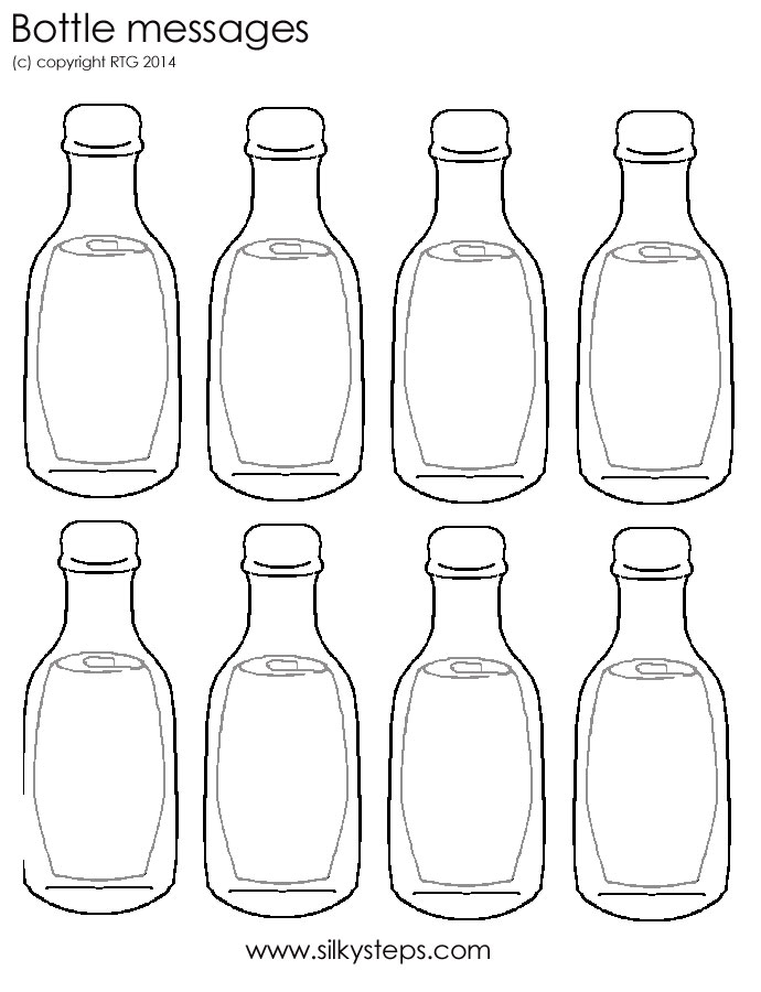 Blank messages in a bottle printable