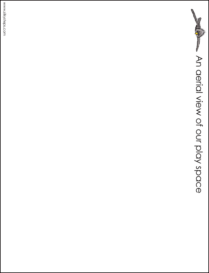 Landscape sheet for charting outside garden areas for children's play