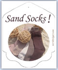 Sand sock storage bag label