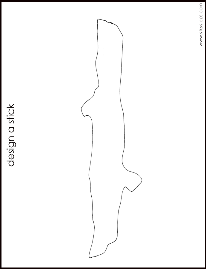 designs on sticks, twigs, branches