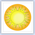 Colour sun picture