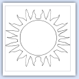 Blank sun outline image